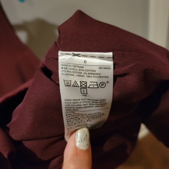 Banana Republic Red Burgundy Suiting Dress 6 - Picture 5 of 5